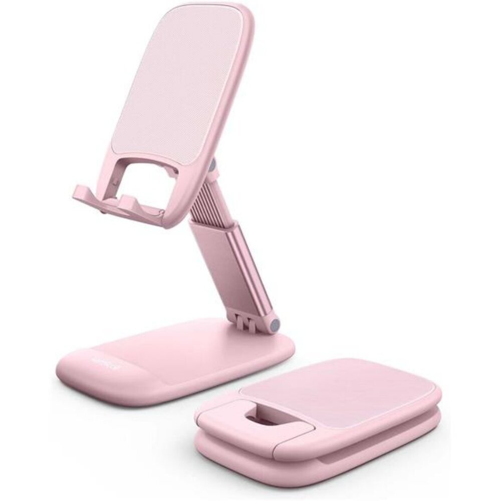 Pink phone stand adjustable desk holder rose gold cell phone stand office decor